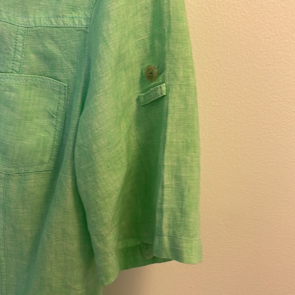 Women’s linen short sleeve top shirt brand new Olsen size XL - Picture 5 of 7